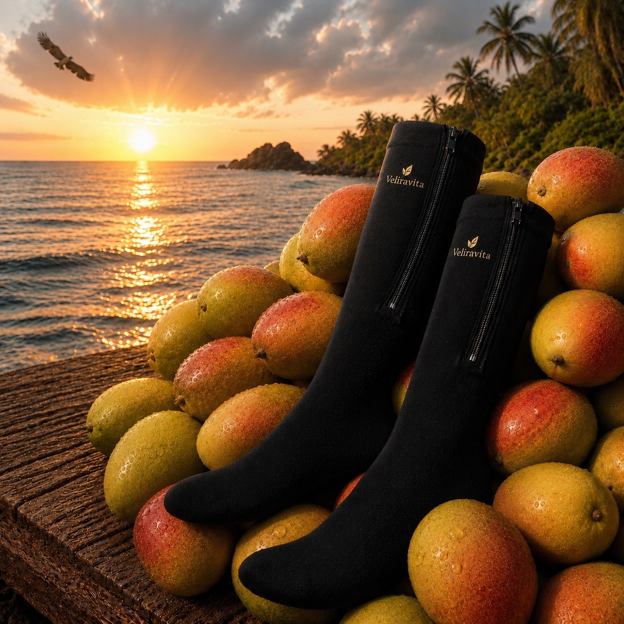 Chaussettes de contention à fermeture éclair